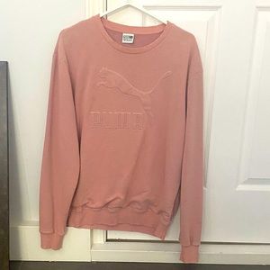 Mens oversized pink Puma Sweatshirt - size Medium